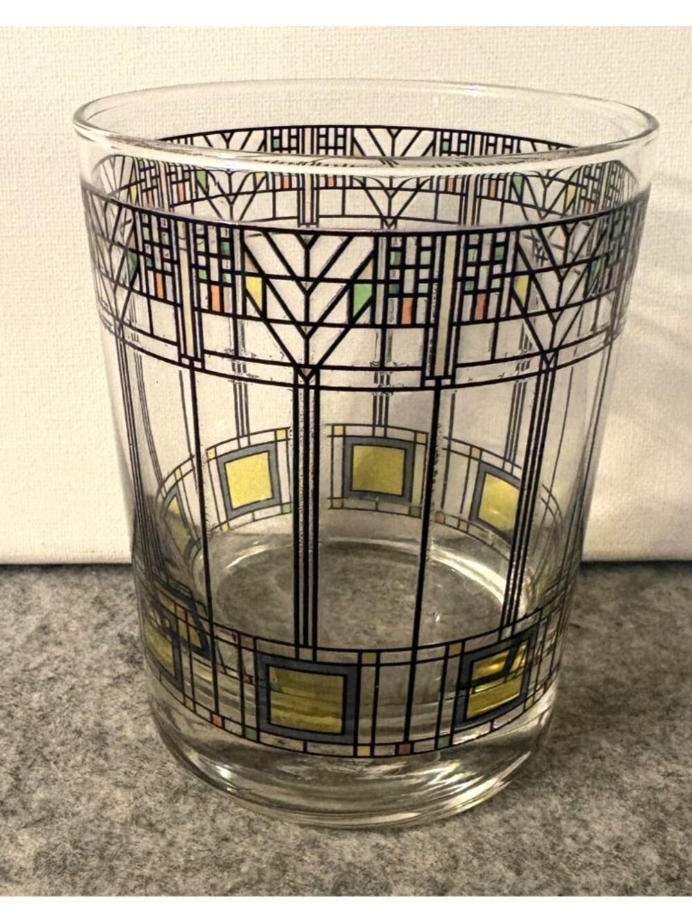 1 Vintage Frank Lloyd Wright On The Rocks Glass  # 3363